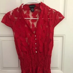 Red Lace Top